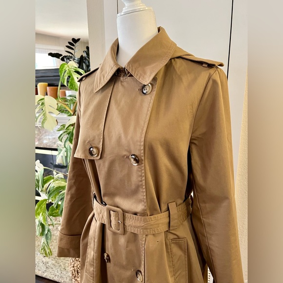 Fashion Union double breasted hooded trench oversized coat with check lining - Picture 10 of 13